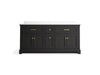 KOHLER K-29264-BD1 Charlemont 72" bathroom vanity cabinet with sinks and quartz top, ferrous grey - view 3