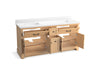 KOHLER K-29264-BD1 Charlemont 72" bathroom vanity cabinet with sinks and quartz top, light oak - view 2
