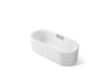 KOHLER K-29325-0 Volute 63" x 28-3/8" freestanding bath with shroud, white