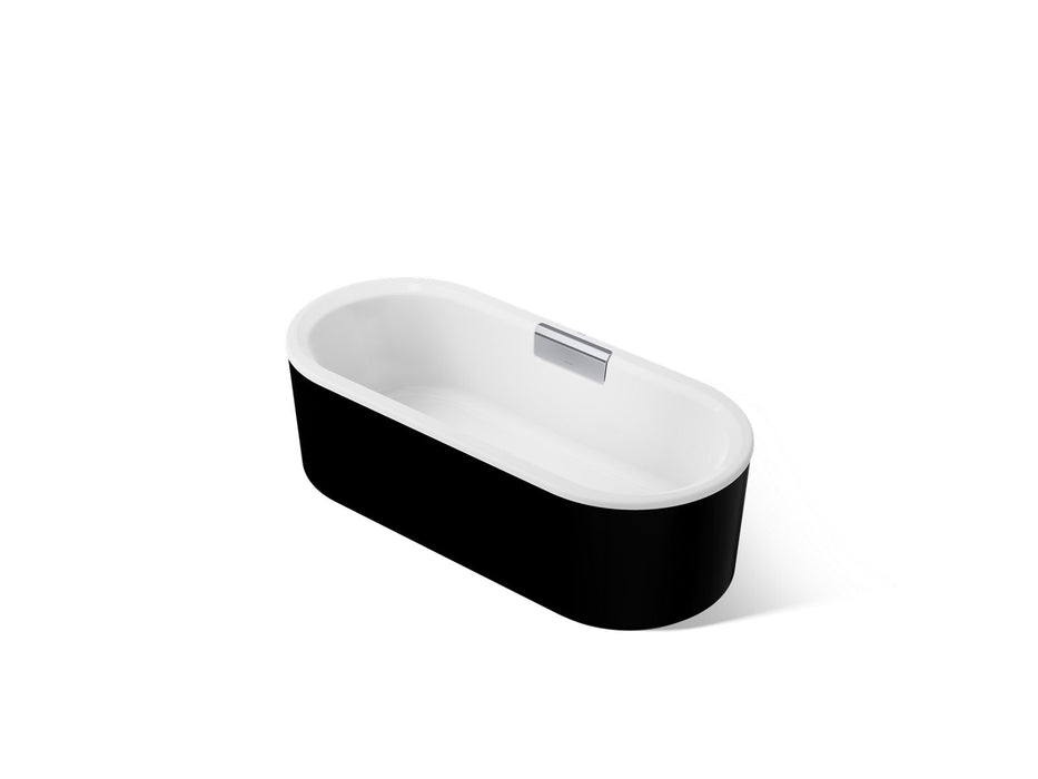 KOHLER K-29325-7 Volute 63" x 28-3/8" freestanding bath with shroud, white