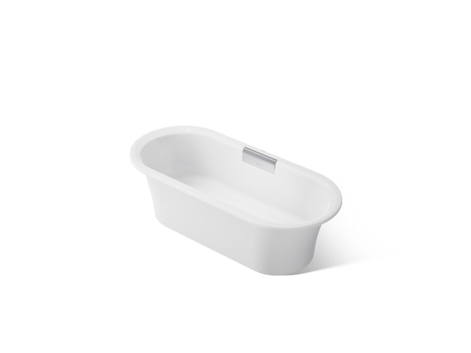 KOHLER K-29326-0 Volute 63" x 28-3/8" freestanding bath with base, white