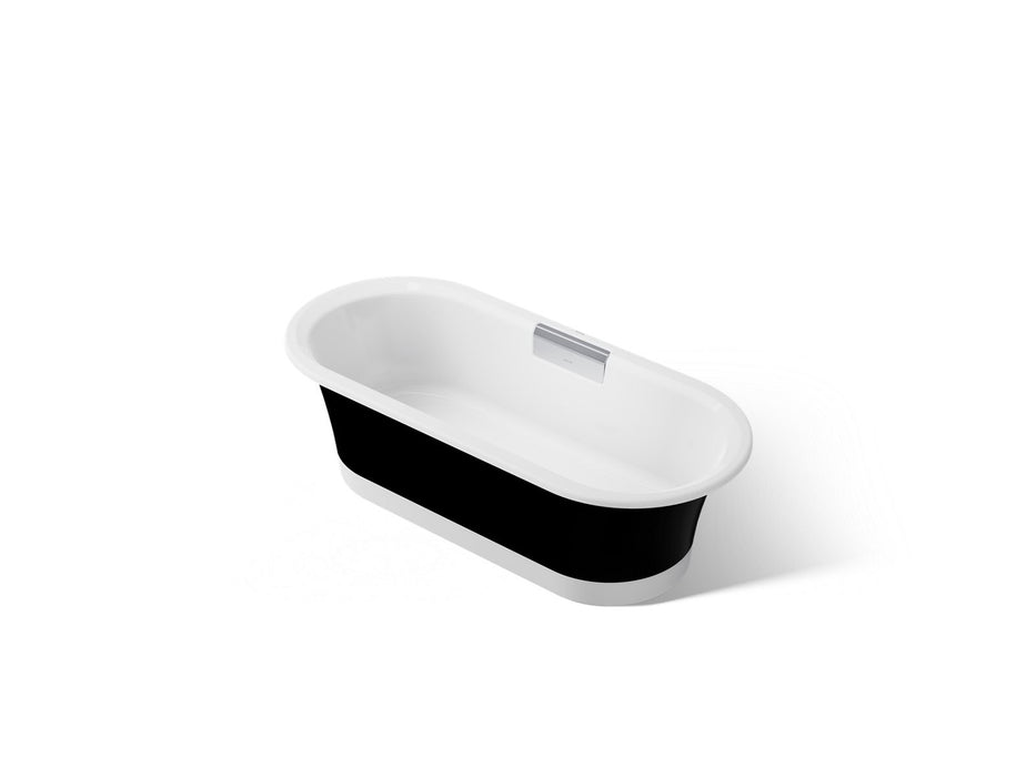 KOHLER K-29326-P5B0 Volute 63" x 28-3/8" freestanding bath with base, white