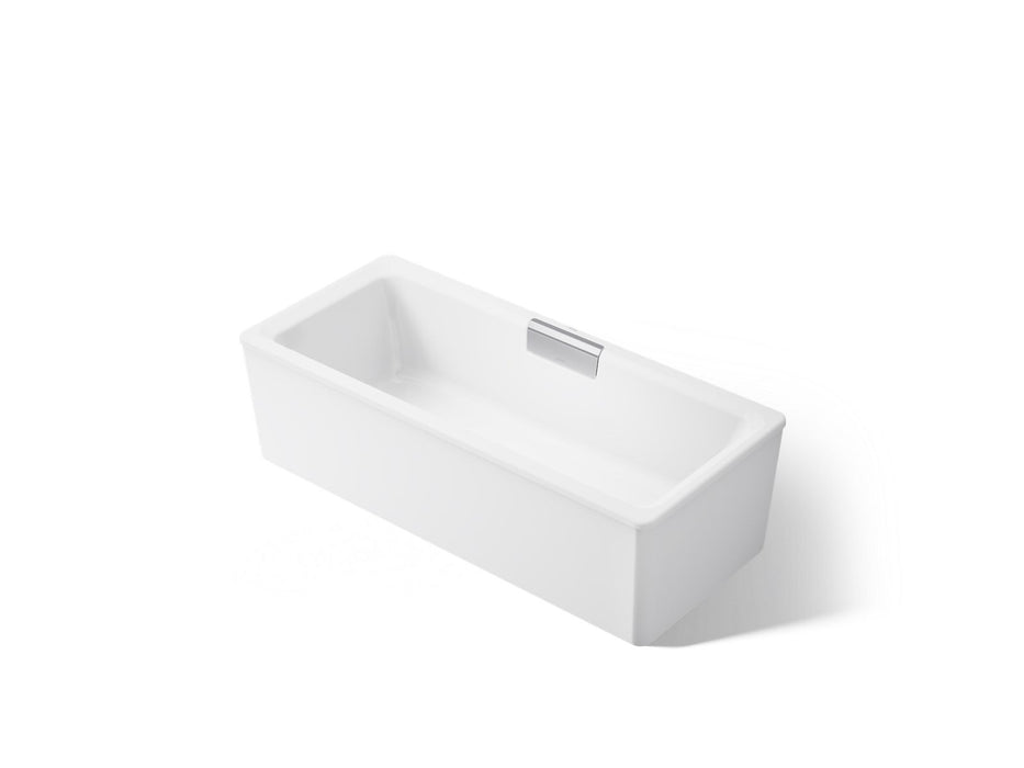 KOHLER K-29327-0 Volute 63" x 28-3/8" freestanding bath with shroud, white