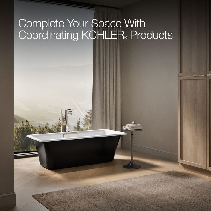 KOHLER K-29328-P5 Volute 63" x 28-3/8" freestanding bath with base, white - view 4