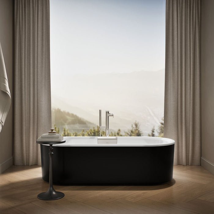 KOHLER K-29329-7 Volute 70-7/8" x 30-3/8" freestanding bath with shroud, white - view 5
