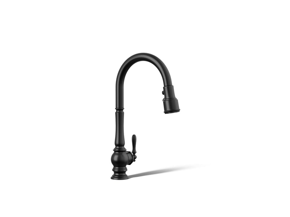 KOHLER K-29709 Artifacts Touchless pull-down kitchen sink faucet with three-function sprayhead