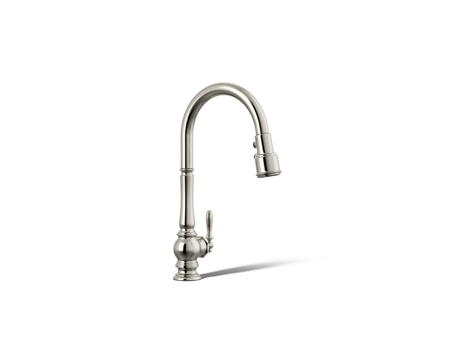 KOHLER K-29709 Artifacts Touchless pull-down kitchen sink faucet with three-function sprayhead