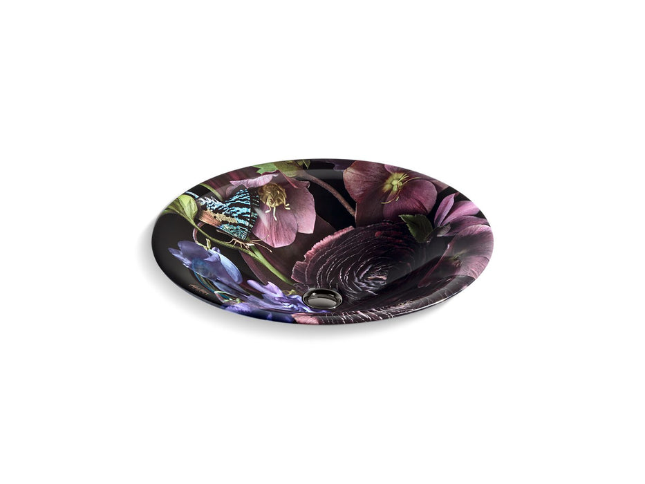 KOHLER K-30333-DM2 Dutchmaster 17-3/4" round drop-in bathroom sink, no overflow