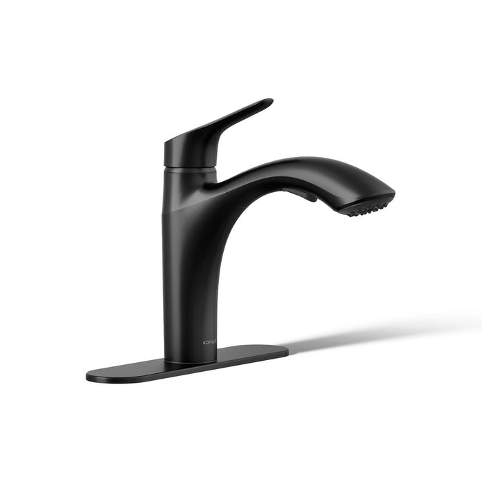 KOHLER K-30468 Rival Pull-out kitchen sink faucet with two-function sprayhead