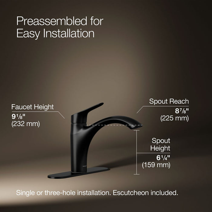 KOHLER K-30470 Rival Single-handle kitchen sink faucet