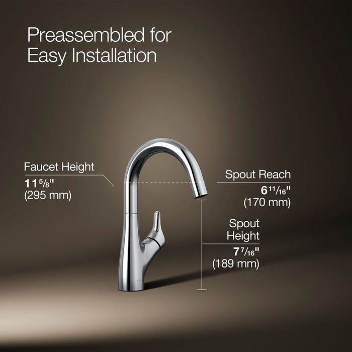 KOHLER K-30472 Rival Single-handle bar sink faucet