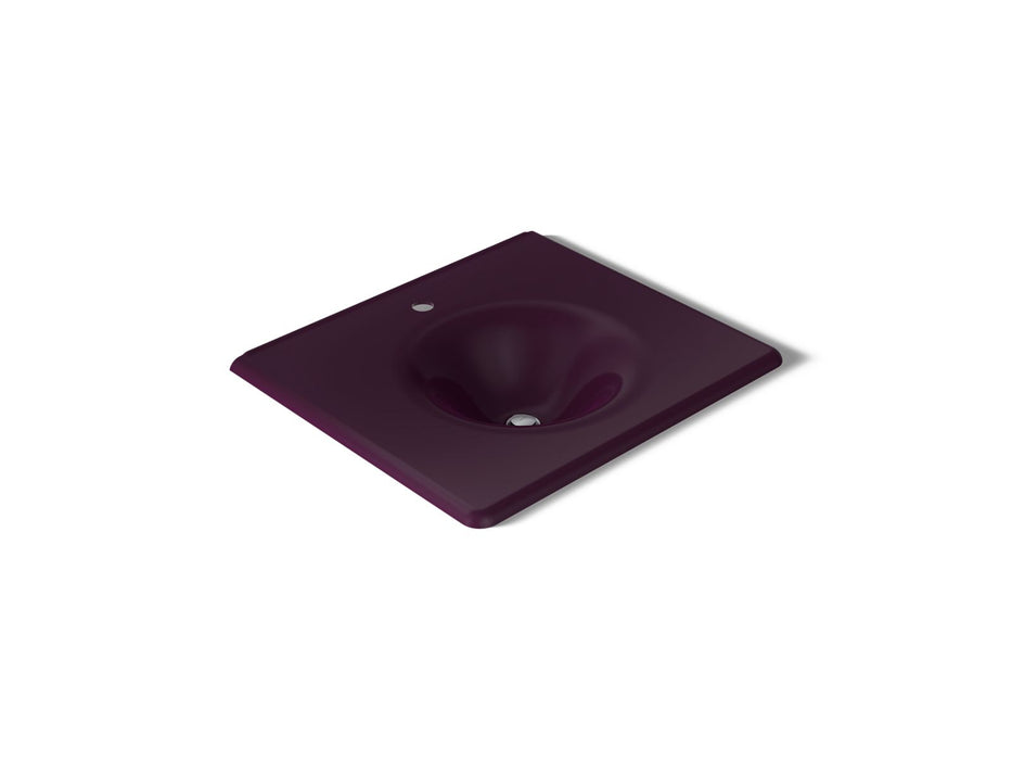 KOHLER K-3048-1 Iron/Impressions 25" Enameled cast iron vanity top with integrated round sink