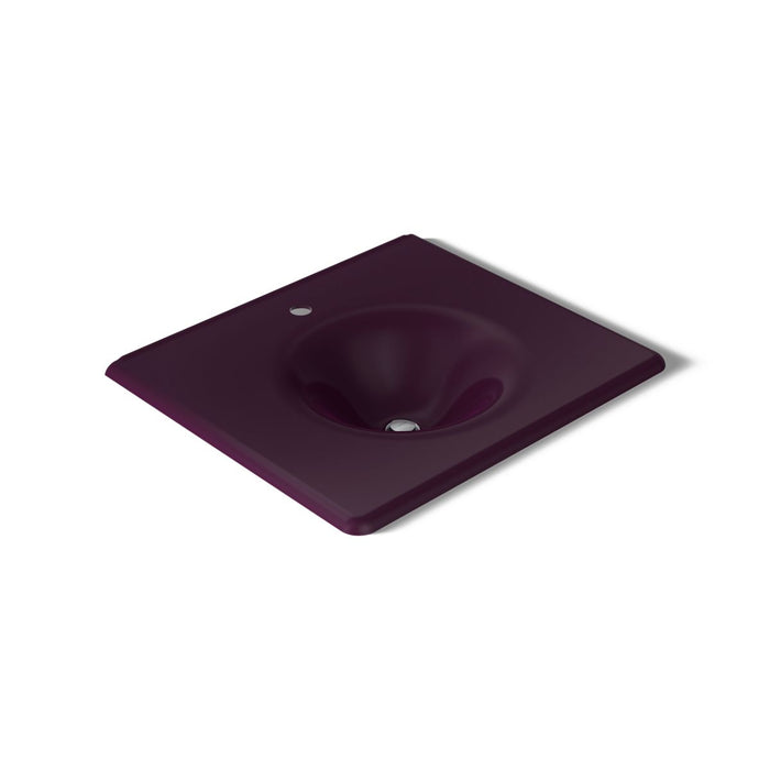 KOHLER K-3048-1 Iron/Impressions 25" Enameled cast iron vanity top with integrated round sink