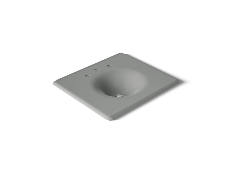 KOHLER K-3048-8 Iron/Impressions 25" Enameled cast iron vanity top with integrated round sink