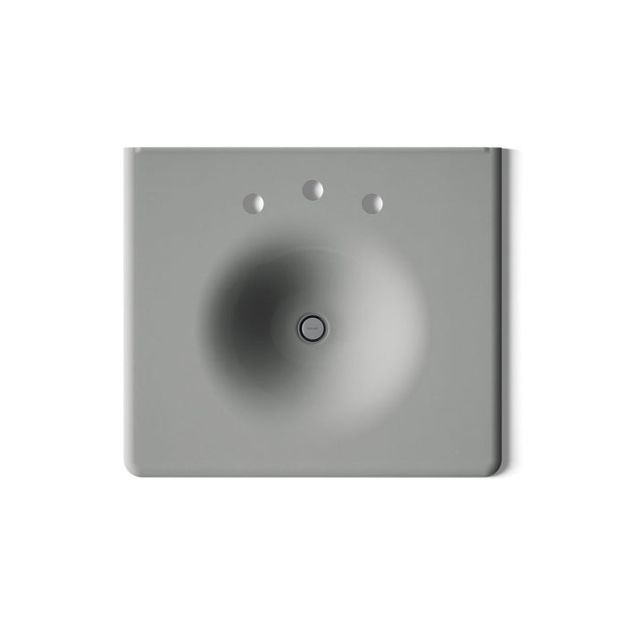 KOHLER K-3048-8 Iron/Impressions 25" Enameled cast iron vanity top with integrated round sink