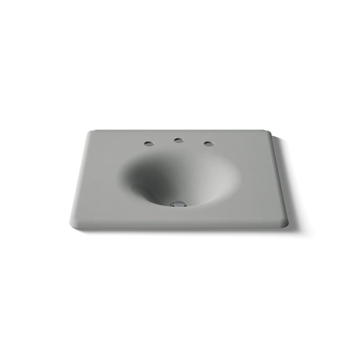 KOHLER K-3048-8 Iron/Impressions 25" Enameled cast iron vanity top with integrated round sink