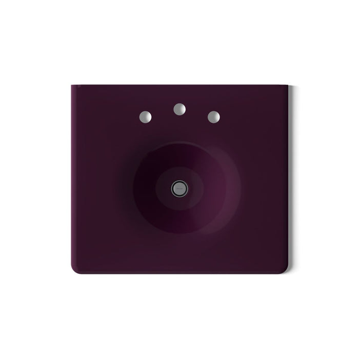 KOHLER K-3048-8 Iron/Impressions 25" Enameled cast iron vanity top with integrated round sink