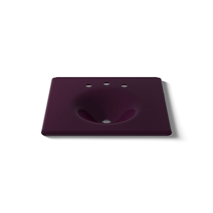 KOHLER K-3048-8 Iron/Impressions 25" Enameled cast iron vanity top with integrated round sink