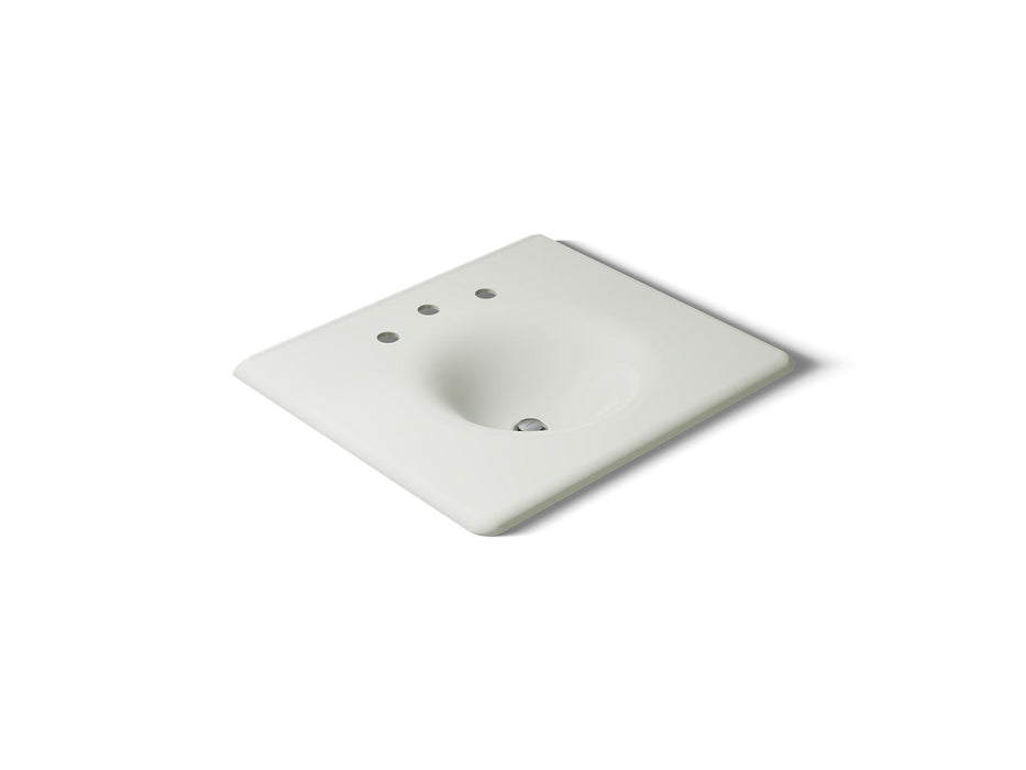 KOHLER K-3048-8 Iron/Impressions 25" Enameled cast iron vanity top with integrated round sink
