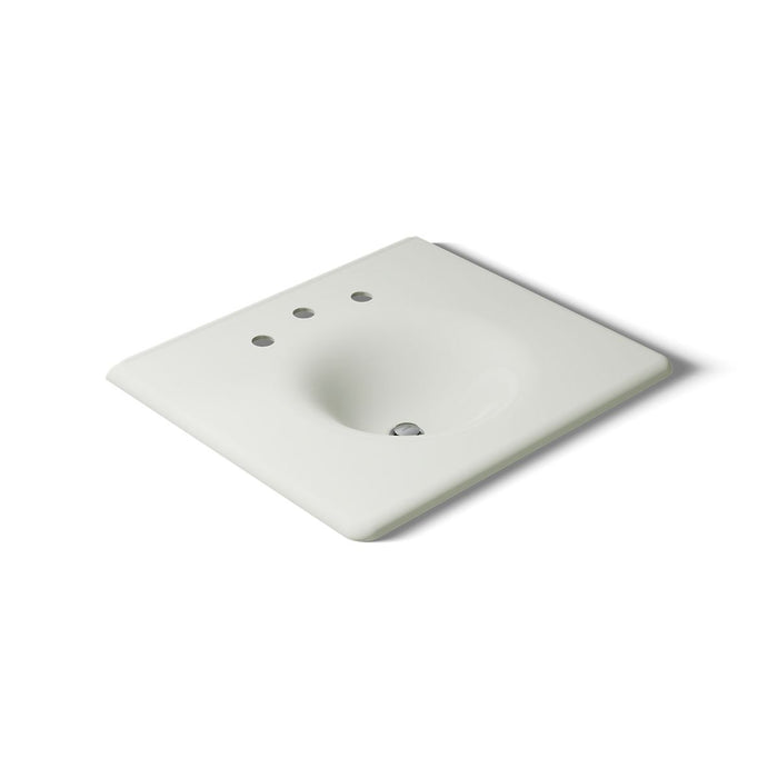 KOHLER K-3048-8 Iron/Impressions 25" Enameled cast iron vanity top with integrated round sink