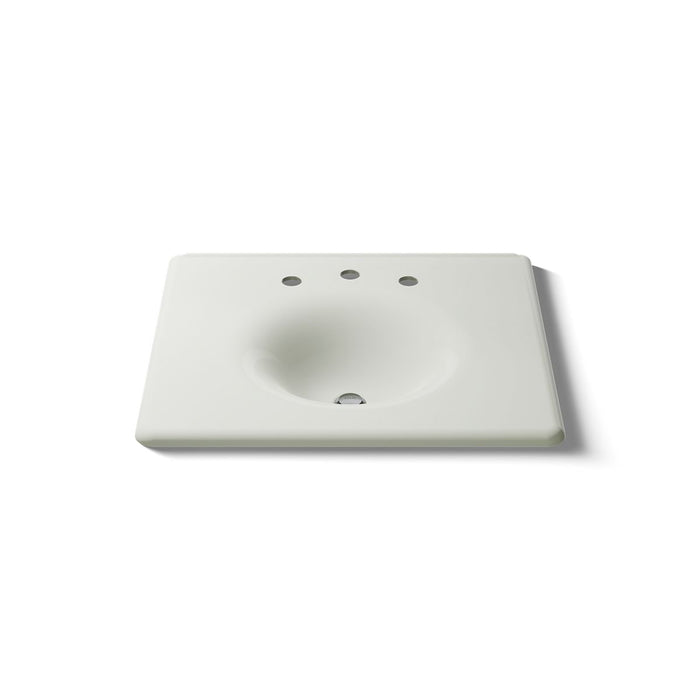 KOHLER K-3048-8 Iron/Impressions 25" Enameled cast iron vanity top with integrated round sink