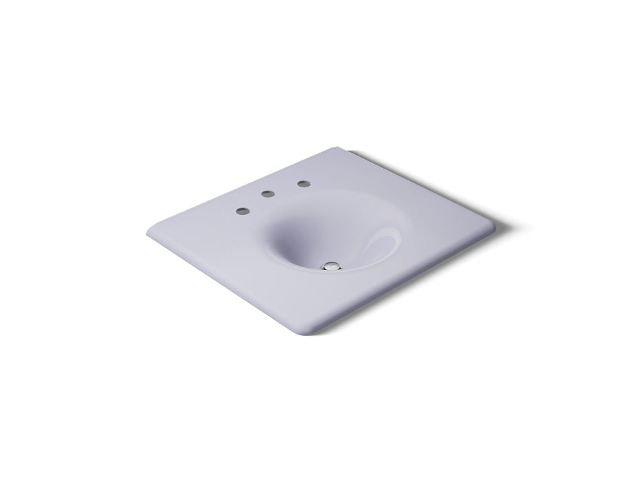KOHLER K-3048-8 Iron/Impressions 25" Enameled cast iron vanity top with integrated round sink