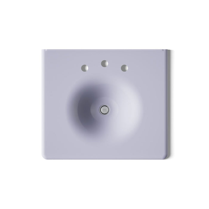KOHLER K-3048-8 Iron/Impressions 25" Enameled cast iron vanity top with integrated round sink