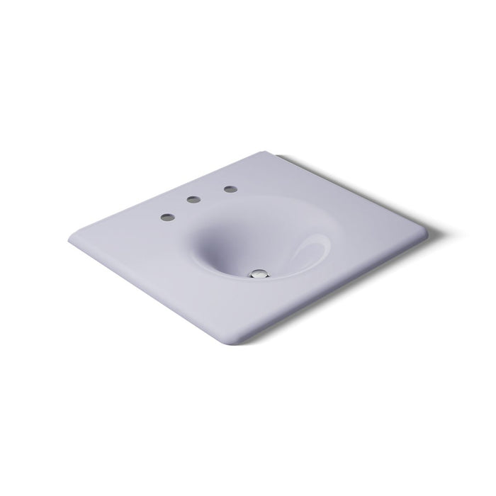 KOHLER K-3048-8 Iron/Impressions 25" Enameled cast iron vanity top with integrated round sink