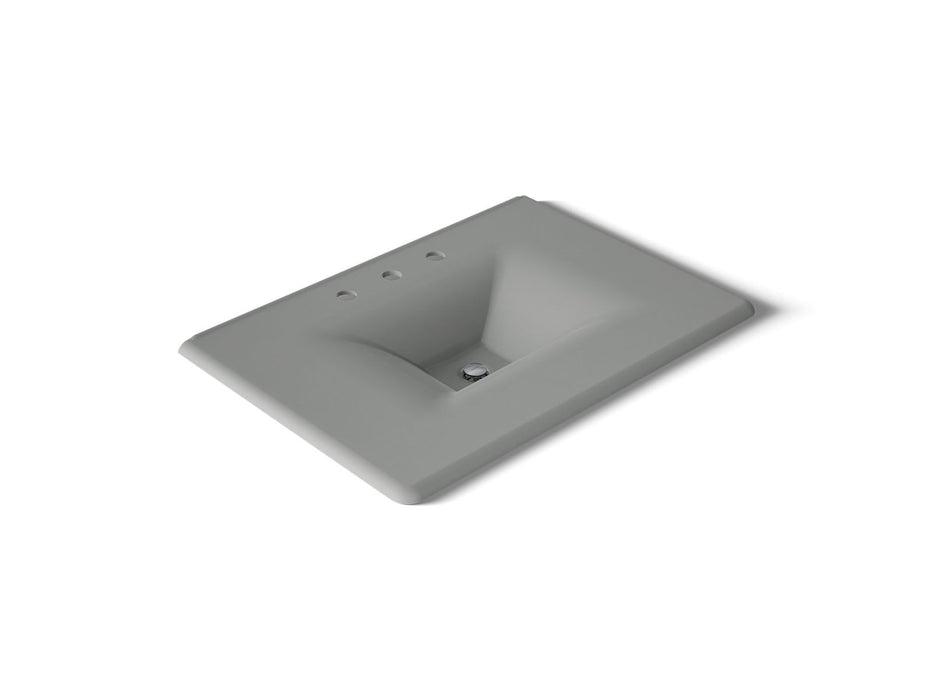 KOHLER K-3049-8 Iron/Impressions 31" Enameled cast iron vanity top with integrated rectangular sink