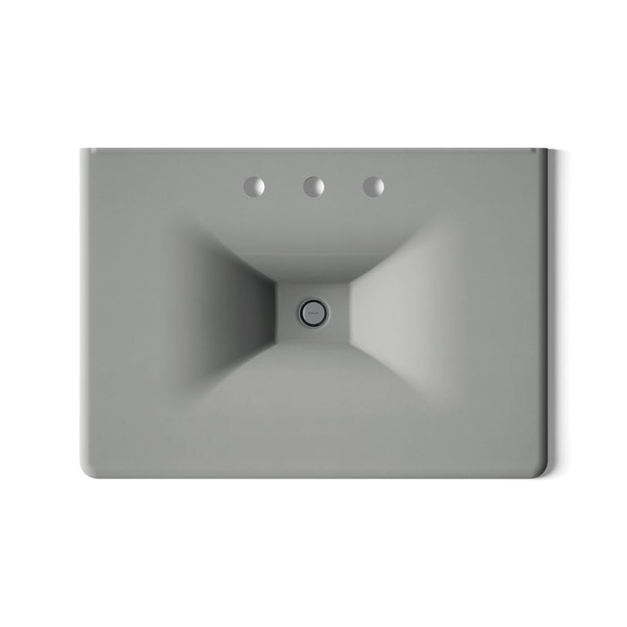 KOHLER K-3049-8 Iron/Impressions 31" Enameled cast iron vanity top with integrated rectangular sink