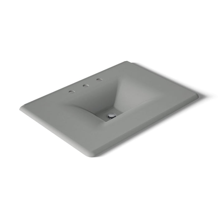 KOHLER K-3049-8 Iron/Impressions 31" Enameled cast iron vanity top with integrated rectangular sink
