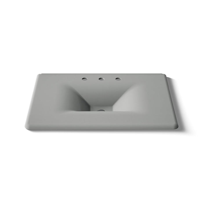 KOHLER K-3049-8 Iron/Impressions 31" Enameled cast iron vanity top with integrated rectangular sink