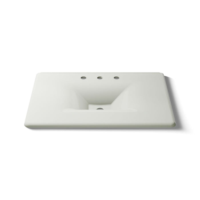 KOHLER K-3049-8 Iron/Impressions 31" Enameled cast iron vanity top with integrated rectangular sink