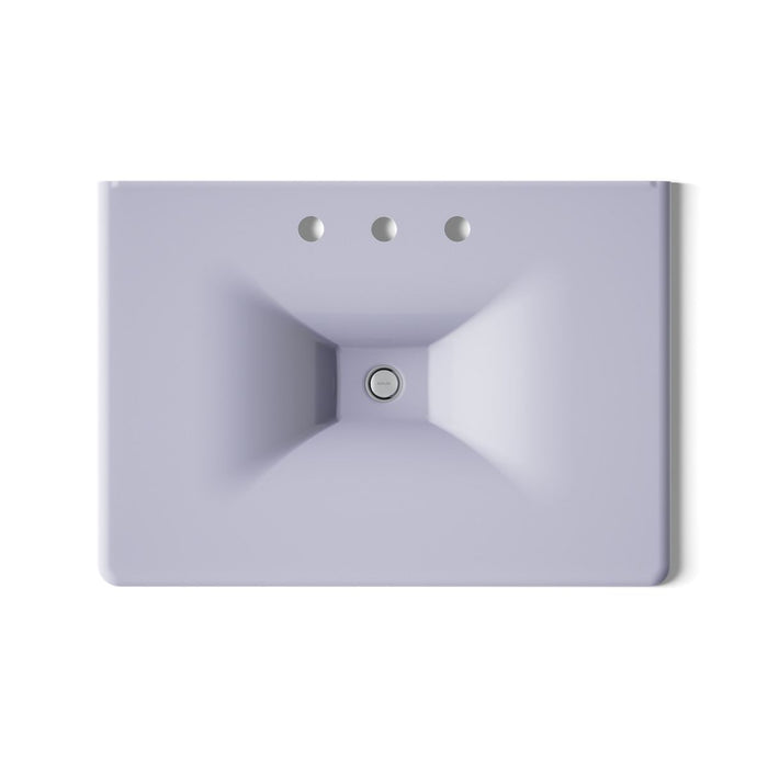 KOHLER K-3049-8 Iron/Impressions 31" Enameled cast iron vanity top with integrated rectangular sink