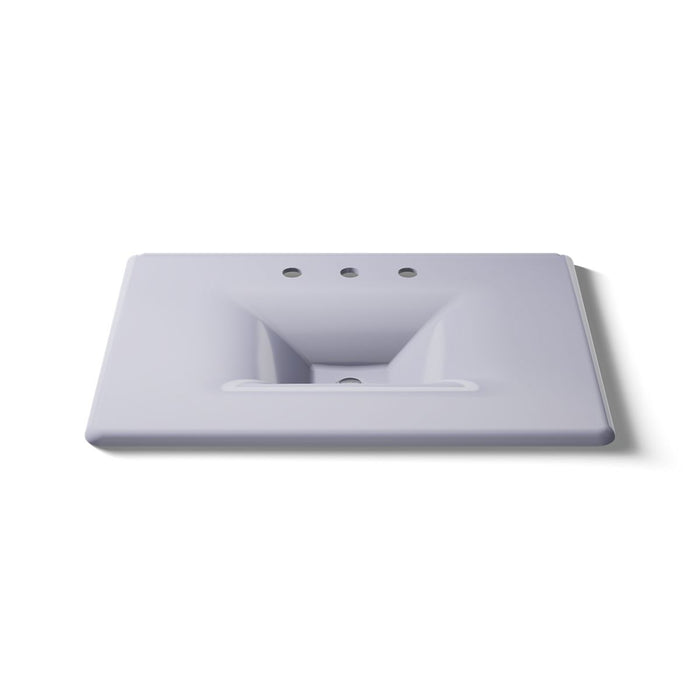 KOHLER K-3049-8 Iron/Impressions 31" Enameled cast iron vanity top with integrated rectangular sink