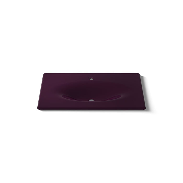 KOHLER K-3051-1 Iron/Impressions 37" Enameled cast iron vanity top with integrated oval sink