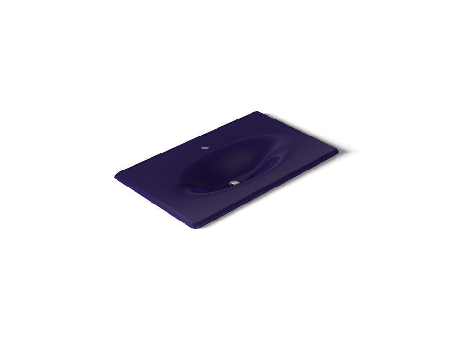 KOHLER K-3051-1 Iron/Impressions 37" Enameled cast iron vanity top with integrated oval sink