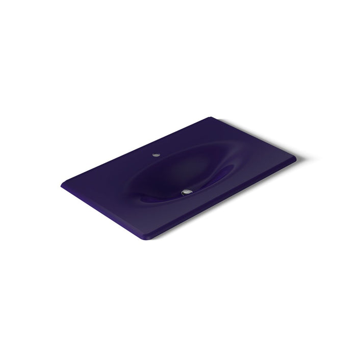 KOHLER K-3051-1 Iron/Impressions 37" Enameled cast iron vanity top with integrated oval sink