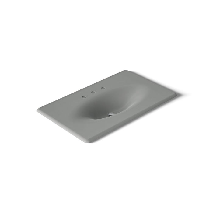 KOHLER K-3051-8 Iron/Impressions 37" Enameled cast iron vanity top with integrated oval sink