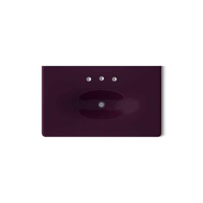 KOHLER K-3051-8 Iron/Impressions 37" Enameled cast iron vanity top with integrated oval sink