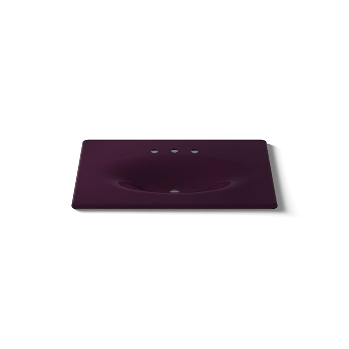 KOHLER K-3051-8 Iron/Impressions 37" Enameled cast iron vanity top with integrated oval sink