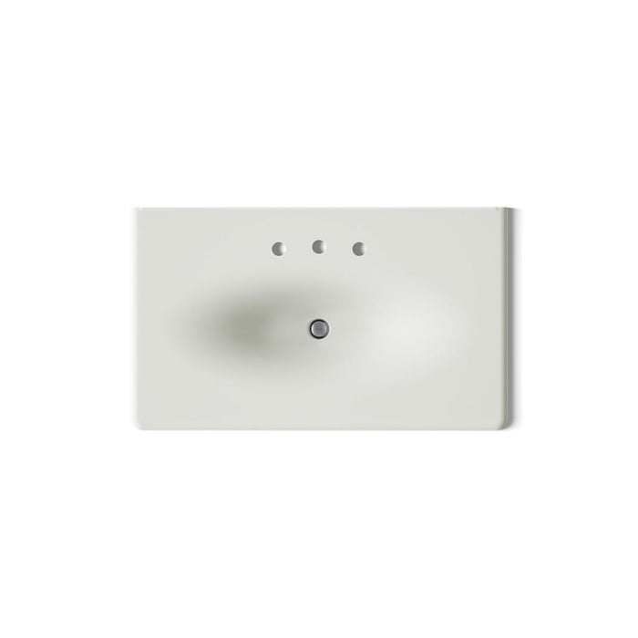 KOHLER K-3051-8 Iron/Impressions 37" Enameled cast iron vanity top with integrated oval sink