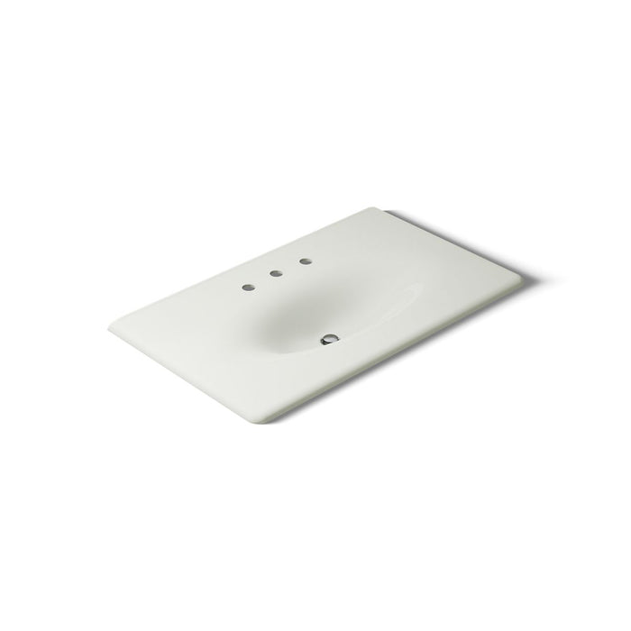 KOHLER K-3051-8 Iron/Impressions 37" Enameled cast iron vanity top with integrated oval sink