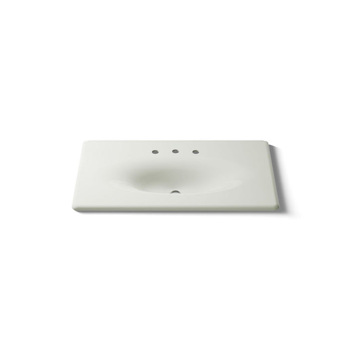 KOHLER K-3051-8 Iron/Impressions 37" Enameled cast iron vanity top with integrated oval sink