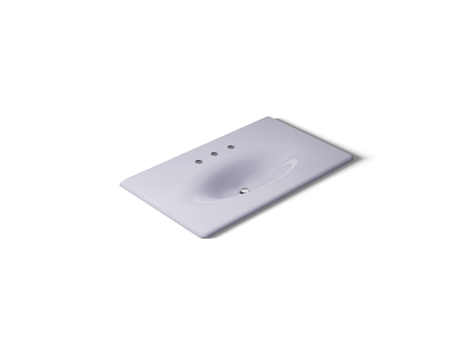 KOHLER K-3051-8 Iron/Impressions 37" Enameled cast iron vanity top with integrated oval sink