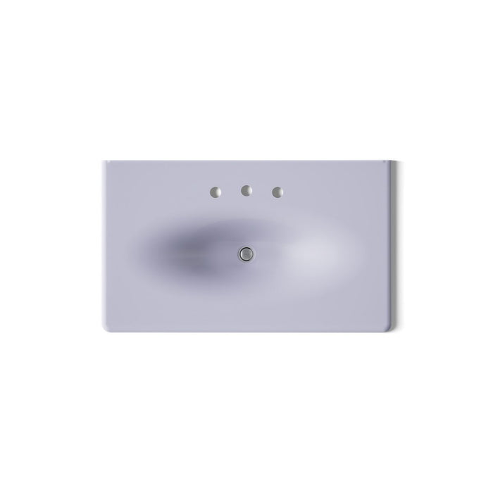 KOHLER K-3051-8 Iron/Impressions 37" Enameled cast iron vanity top with integrated oval sink