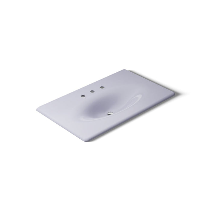 KOHLER K-3051-8 Iron/Impressions 37" Enameled cast iron vanity top with integrated oval sink
