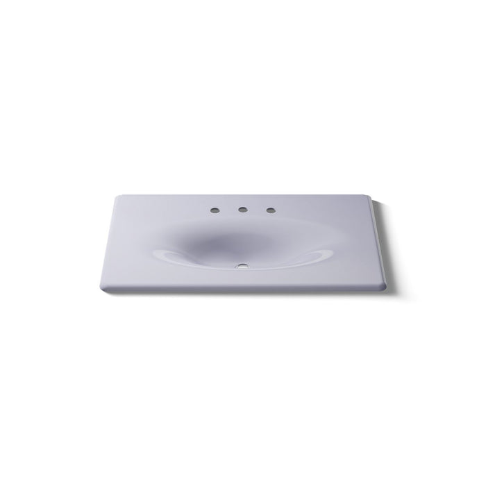 KOHLER K-3051-8 Iron/Impressions 37" Enameled cast iron vanity top with integrated oval sink
