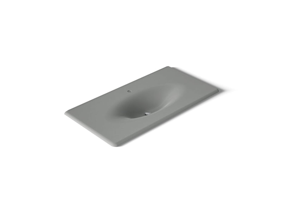 KOHLER K-3052-1 Iron/Impressions 43" Enameled cast iron vanity top with integrated oval sink