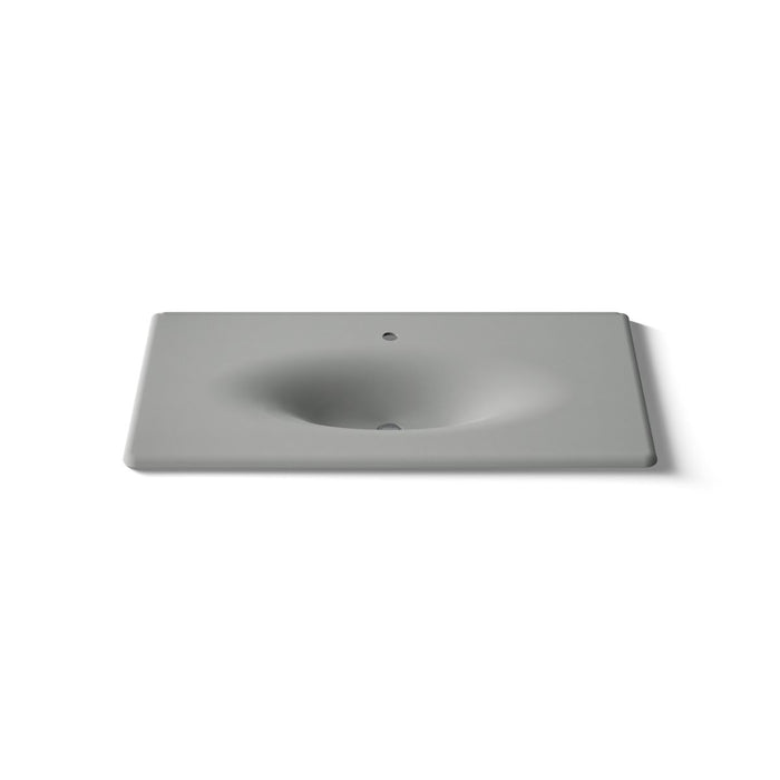 KOHLER K-3052-1 Iron/Impressions 43" Enameled cast iron vanity top with integrated oval sink